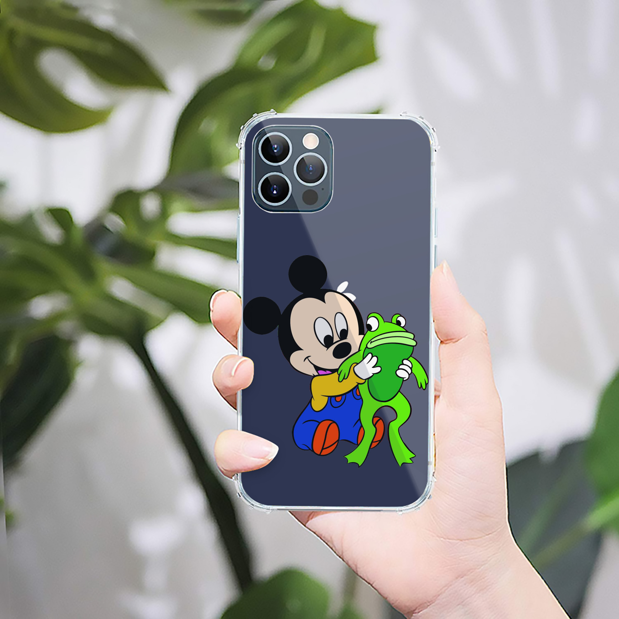 （画像用） ミッキーマウス Mickey Mouse 【iPhone 12シリーズ対応】透明スマホケース（クリアソフトケース）